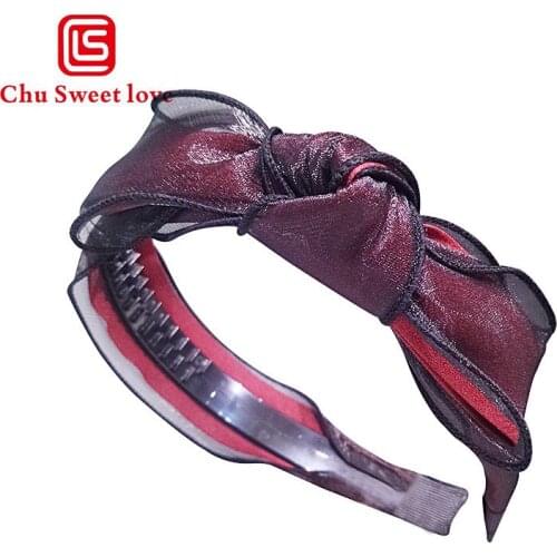 Mesh Polka Dot Headwear Women Soft Hair Accessories Girl Hair Band Hair Knotted Headband Hair Band Handmade Hair Accessories