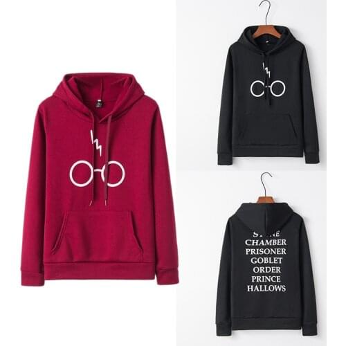 Spring Autumn Women Funny Eyeglasses Print Hoodies Female Long Sleeve Polyester Hoody Pullover Clothes Top 3XL