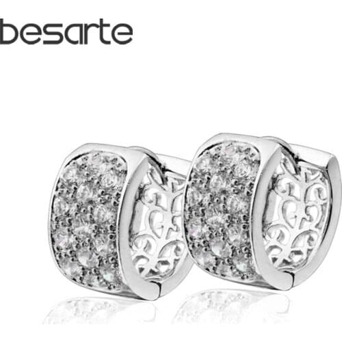 Sale 2019 New CC Hoop Earrings For Women Bijoux Femme Boucle Joias Oro Brincos Ouro Gold Crystal Jewelry Costume Ohrringe E2233