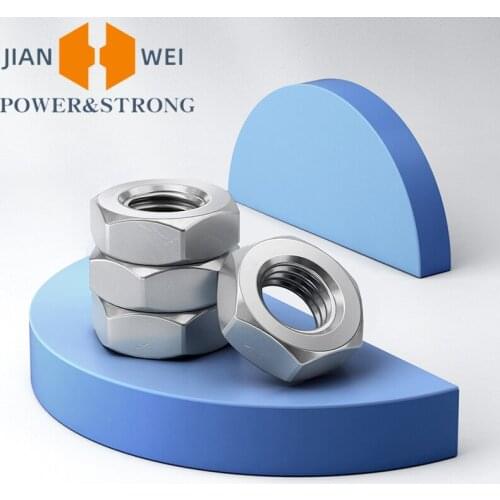 1/10/50pcs A2 304 Stainless Steel Hex Hexagon Nut for M1M1.2M1.4 M1.6 M2M2.5 M3 M4 M5 M6 M8 M10M12 M16M20M24 M27M30M33Screw Bolt