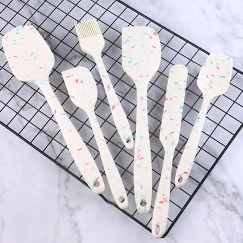 1 PCS Food Grade Silicone Non-Stick Butter Cooking Spatula Set Cookie Pastry Scraper Brush Cake Baking Mixing Tool Kitchen Tools
