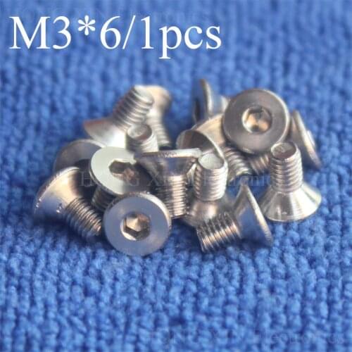 1Pcs M3*6 Flat Head Stainless Steel SS304 Machine Countersunk Screw Bolt Fastener Allen Key Head hex socket countersunk head