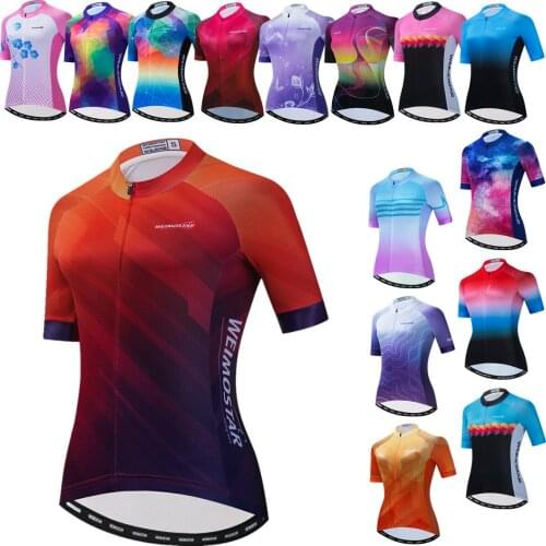 2021 Cycling Jersey Women Breathable Short Sleeve Mountain Bike Clothing Racing MTB Bicycle Clothes Polyester Cycling Uniform