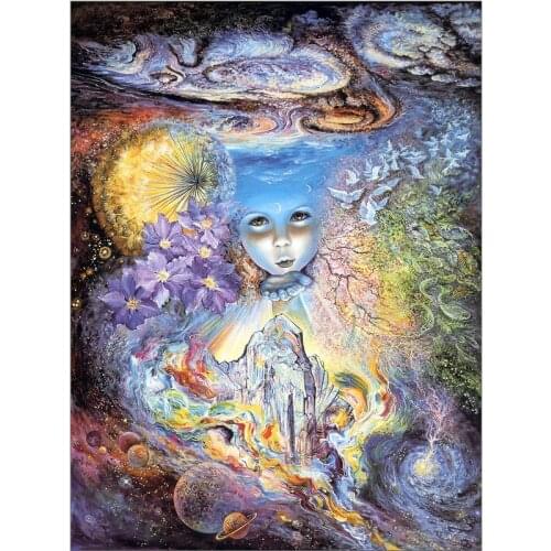 5D DIY Diamond Painting Cross Stitch Crystal Needlework full square Diamond Embroidery Fantasy girl pattern resin drill mosaic