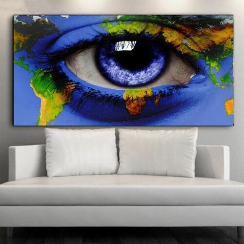 Fantasy art 5D Squareround Diy Diamond Embroidery world map eye Full Mosaic pattern Diamond Painting Kit Paint by numbersZP-1078