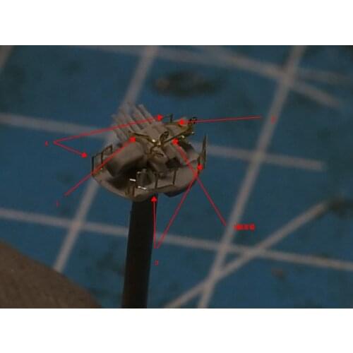 Military model accessory resin upgrade parts 1/700 WWII Royal Navy QF 2-pounder naval gun 8pcs