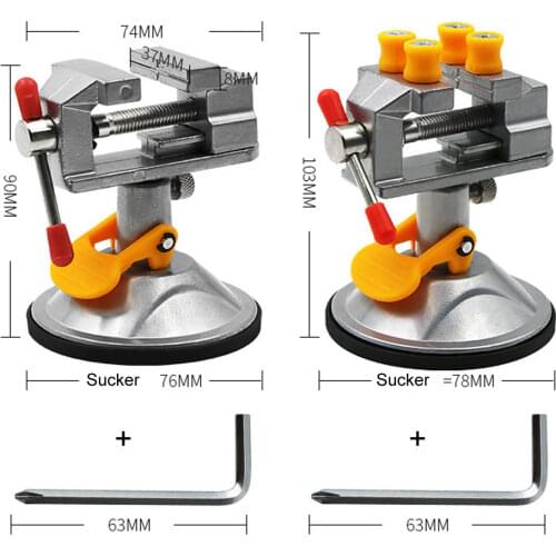 360 Degree Rotating Aluminum Miniature Jewelers Toggle Clamp On Table Bench Vise Universal Vice Pliers Sucker Woodworking Tools