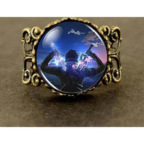 Anime SAO Sword Online Cosplay Toy Men brass steel Ring steampunk Jewelry Gift women new boy