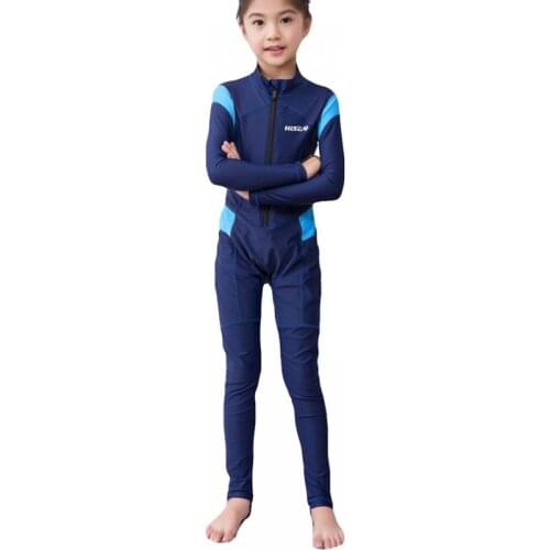One Pieces Kids Wetsuits Sun Protection Swimwears Diving Suits Quick Dry Long Sleeves Boys Girls Surfing Swimwears