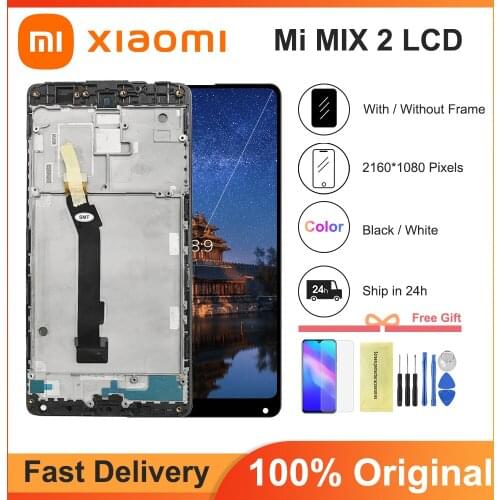 For Xiaomi Mi Mix 2 ROM-8GB Full Ceramic Unibody Version LCD Display Touch Screen Digitizer Assembly With Frame 5.99'' Original