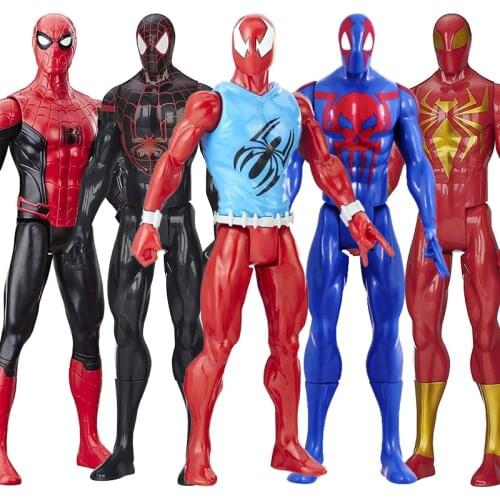 Avengers Ultimate Spider-Man Titan Hero Series Marvels Scarlet Spider Man Iron Spiderman 2099 Action Figure Doll Toys For Boy