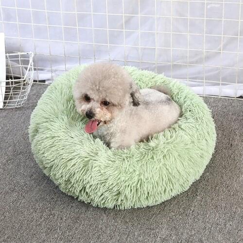 Dog Bed Super Soft Washable Long Plush Pet Kennel Deep Sleep Dog House Velvet Mats Sofa For Dog Basket Pet Cat Bed Drop shipping