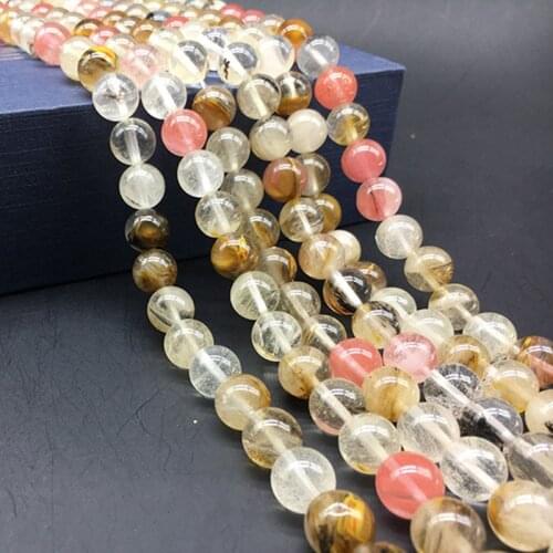 1 Strand Watermelon Stone Beads Wholesale 4-12mm Round Loose Charm Beads For DIY Jewelry Making Fitting Decoration Accessories