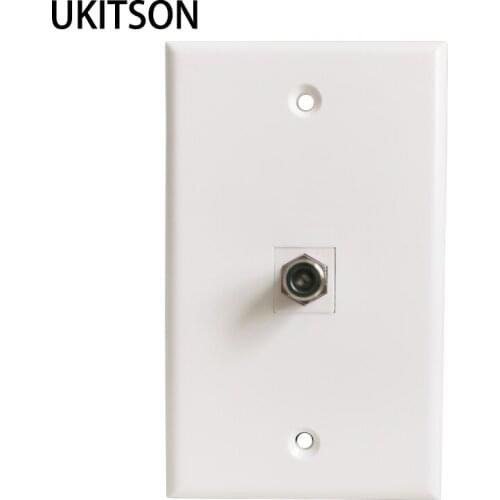 F Head Digital TV Faceplate For USA Korea Japan DTV Insert SAT Televison White Color Wall Panel Socket