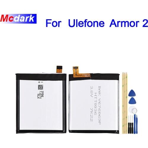 Mcdark 4700mAh Battery For Ulefone Armor 2 Batterie Bateria Accumulator AKKU ACCU PIL Mobile Phone+tools