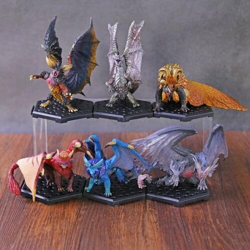 Monster Hunter Standard Model Plus Vol.13 Nergigante Lunastra Teostra Xenojiiva Kushala Daora Figures Toys 6pcs/set