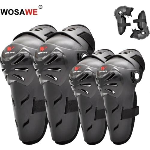 WOSAWE Motorcycle Knee Elbow Pads Motocross Rider Knee Protectors Safety Brace Guards Protective Gear