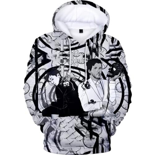 New TV Unus Annus 3D Black And White Hoodies Sweatshirts Men Women Boys / Girls Streetwear Plus Size Autumn Pullover Hoody