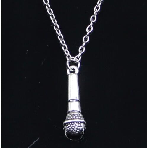 New Fashion Necklace 25x7mm microphone Pendants Short Long Women Men Colar Gift Jewelry Choker