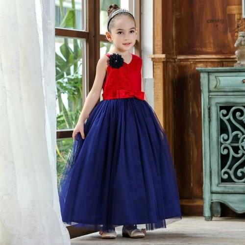 Girls 3-12 Y Spring Autumn Ankle Length Sleeveless Irregular Shoulder Dress Fashion Ball Gown Costume Princess Dancing Dresses