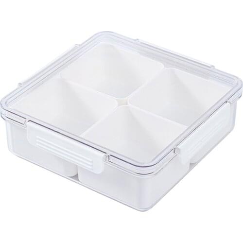 Multi-Compartment Snack Serving Tray Snacks Storage Box Dry Fruit Container for Nut Candy Dried Fruit Home Accessories
