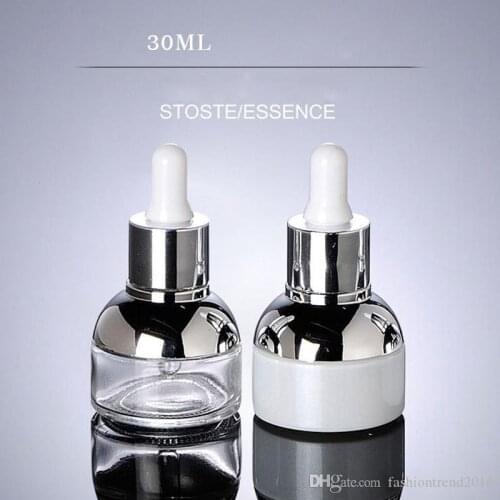 30ml transparent Glass Dropper Bottles Empty Essential Oils Perfume Bottle Women Cosmetic Container Small Packaging