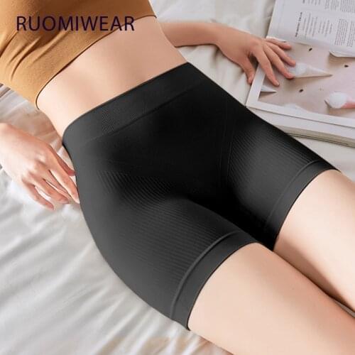 RUOMIWEAR Womens Slimming High Waist Safety Shorts Pants Seamless Nylon Underwear For Female Boyshorts Lingerie Afslankslip