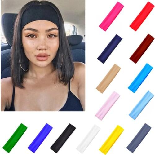 Women Headband Solid Color Wide Turban Twist Knitted Cotton Sport Yoga Hairband Twisted Knotted Headwrap Hair Accessories