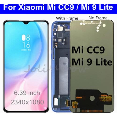 6.39'' TFT LCD For Xiaomi mi CC9 LCD Display Touch Screen Digitizer mi9 lite Assembly For Xiaomi Mi 9 lite lcd Replacements