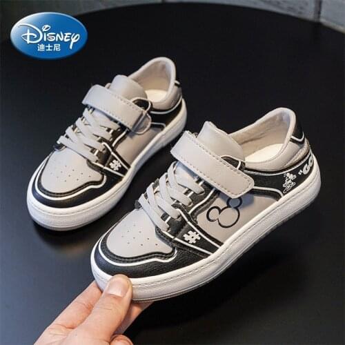 Disney childrens shoes cartoon Mickey boy casual shoes spring and autumn new soft bottom breathable girl white shoes