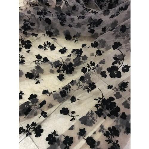Embroidered tulle fabric SYJ-1088816 with for fashion dress top selling tulle french net fabric
