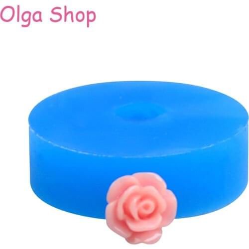 HYL098 6.9mm Tiny Rose Flower Silicone Mold - Miniaturesweet Cake Decorating Cupcake topper Dollhouse Resin Polymer Clay Jewelry