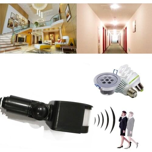 Universal Stylish AC 220V 140 degree 5~10m LED Light PIR Infrared Motion Sensor Detector Switch Household Accessory