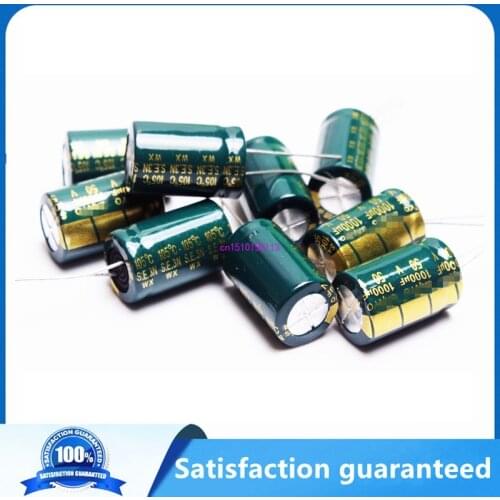 10PCS 1000UF 6.3V 10V 16V 25V 35V 50V High Frequency Electrolytic Capacitor