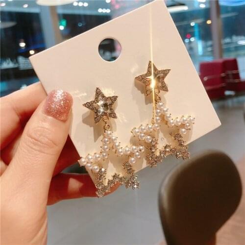 Fashion Sequin Metal Geometric Drop Earring for Women Irregular Round Crystal Dangle Earrings Jewelry New