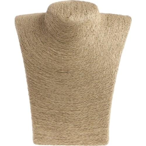 Woman Rope Mannequin Bust Jewelry Display Stand Shelf Holder Necklace Bust Stand Y1UA