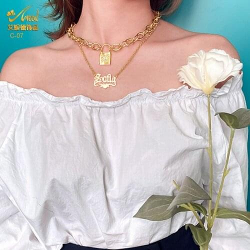 Gold Color Multilayer Chain Choker Jewellery Plated Vintage Womens Necklaces On The Neck Costume Jewelry For Women 2021 Trend