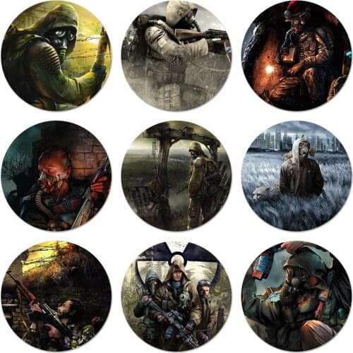 Stalker Clear Sky game Icons Pins Badge Decoration Brooches Metal Badges For Backpack Decoration 58mm