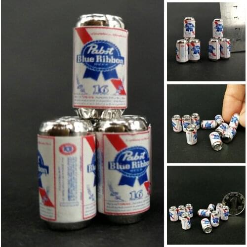 1:12 Scale Dollhouse Furniture 10Pcs Beer Cans Toys 1/12 Model Scene Beer Toy Scale Miniature Mini Accessories Cans Kid V8E1