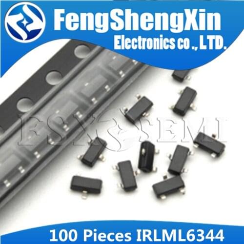 100PCS IRLML6344TRPBF SOT23 IRLML6344TR IRLML6344 Power MOSFET