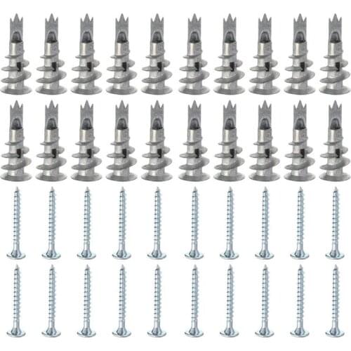 100 Pcs Durable Wall Anchors Self-Drilling Novel Wall Fixing Screws Fast Gecko Hanging Picture Wall Lamp Screw