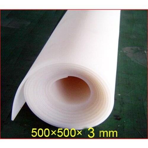 3mm thickness,500X500X3mm Translucent/milky white silicon rubber sheet For heat Resist Cushion ,100% Virgin Silikon Rubber Pad