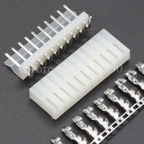 50Set/Lot CH3.96 Connector 11Pin 90 Degree 3.96mm Pin Header 3.96-AWG + Terminal + Housing