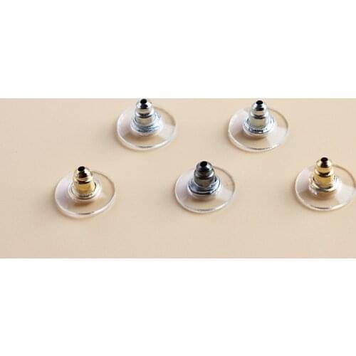 5000 PCS 11.5mm Earrings Set Stainless Steel Earring Backs Stopper 4 Colors Stud Earring Plugs For Earrings Components