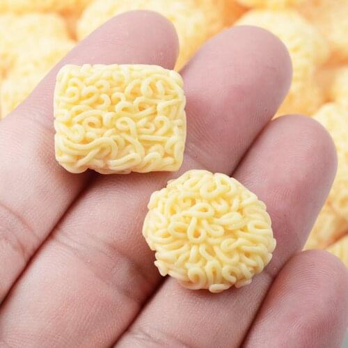 7 Pcs/Lot Resin Noodle Charms Toy For Children Summer Pretend Play Charms Modeling Clay DIY Accessory For Kids