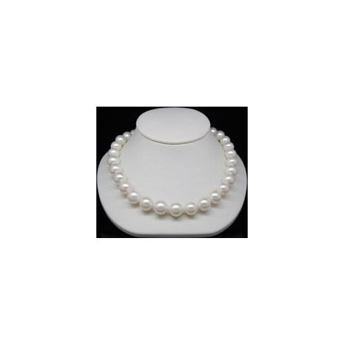 AAA+ 9 - 10 mm perlas de agua dulce blanca oro macizo Natural Pearl Necklace Factory Wholesale price Women Gift word Jewelry