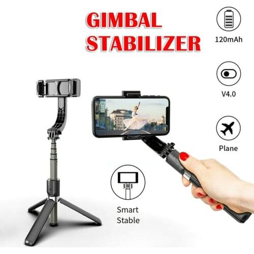 Bluetooth Handheld Gimbal Mobile phone Bluetooth Selfie stick gimbal handheld balance stabilizer tripod Holder Adjustable Selfie
