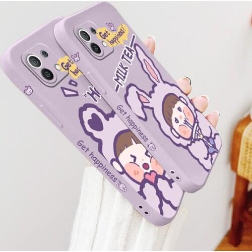 Pouting Girl Phone Case For Xiaomi Mi 11 10T 10 lite 9T Note 10 Redmi Note 10 9 9T 8 8Pro 7 7Pro 9 9A K40 K30 Silicone Cover