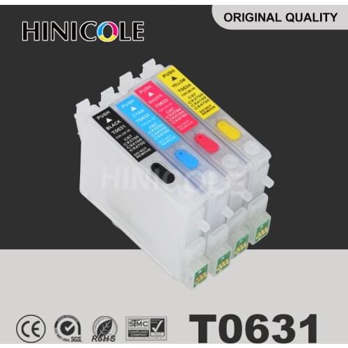 Hinicole Ink Cartridge T0631 T0632 T0633 T0634 For Epson Stylus C67 C87 C87 Plus CX3700 CX4100 CX4700 Refill Cartridges