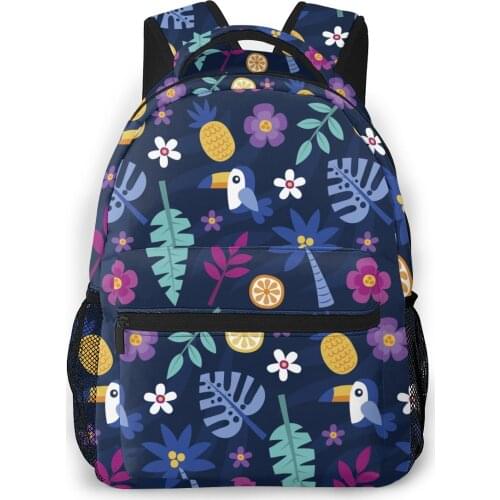 Women Backpack Kids School Bag for Teenage Girls Tropical Flower Leaves Female Laptop Notebook Bagpack Travel Back Pack 2021